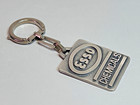 Vtg French Fia Lyon Keychain Fob Esso Petrol Oil Advertising Key Ring Money Clip
