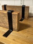 1800   s Reclaimed Barn-wood Shelves With  Black  Iron Shelf Brackets No Screws    