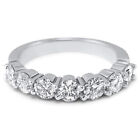 Sterling Silver 925 Plated Women s Cz Round Eternity Wedding Band Ring