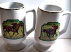 Hollywood Park Horse Race Track Gold Cup Best Pal Swaps Mug Set Vintage 1953-56