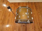 Vintage Rogers Gold Sparkle Holiday14 X 20 Bass Drum  Cleveland Tag  Early 60s  