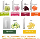 6-blade Vegetable Spiralizer Veggie Pasta Spaghetti Maker 304 Stainless Steel Bo