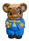 Vintage Mcm Ceramic Turnabout Cookie Jar Bear Boy To Girl 2 Sides Canister 11 5 