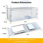 57  Foldable Humane Live Animal Trap Cage Large Dogs Foxes Coyotes Silver
