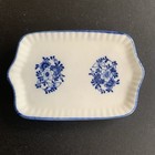 Vtg Delft-style Porcelain Miniature Tea Set Blue White Windmill   Floral Design