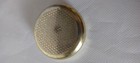 Vintage Pill Trinket Box  Gold Silver Tone Cupid Angel Hinged Lid Victorian 