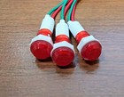 3 Bbt 12 Volt Ac dc Waterproof Red Led Low-profile Indicator Lights