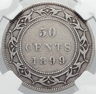 1899 Canada Newfoundland Uk Queen Victoria Genuine Silver 50cent Coin Ngc I81981