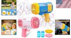 2 Pcs Bubble Machine  Bazooka Rocket Shape Bubble Gun Toy For Kids Ages 4-8     
