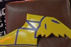Rare Nos 1950s Goodyear Tire Dealer Embossed Porcelain Wingfoot Sign Gas Oil  Yb