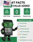 Baldr Solar Indoor Thermometer Hygrometer  Max min  Comfort Black 1 Pack