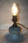 Vintage Milk Glass Floral  7   Night Table Lamp - Night Light - Works Great