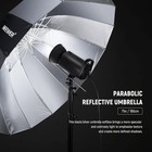 71  180cm Parabolic Reflective Umbrella Photography W  Silver Inner Soft