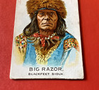 1888 N2 Tobacco Card Allen   Ginter American Indian Chiefs Big Razor sioux  Exlt