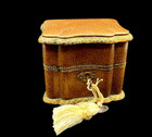 Antique Perfume Set - Two Glass Bottles In Velvet Travel Case France 19thc