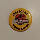 2x Lot 1993 Jurassic Park Tour Guide Promo Pin Back Pinback Button Movie Theater