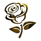 3d Rose Car Sticker Decal  Waterproof Pvc Auto Bumper Stickers Gold