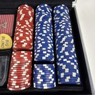 Poker Chip Set W case  250  Pcs Partial Set  Dealer Buttons