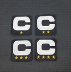 Black Football Team Captain s C  Stars For Jersey Patch Iron-on   Sew On - 2 5 
