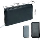 Large Capacity Credit Card Holder 36 Slots Zipper Leather Wallet Rfid Blocking
