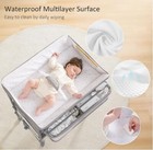 Baby Portable Foldable Changing Table With Wheels  Adjustable Height  grey 