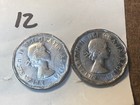 1953   1954 Canada Nickels  5 Cents  Canadian Five Cents  2 Coins 