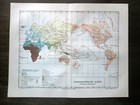 Antique Map  The World Ethnographic Map  Circa 1905
