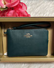 Coach Boxed Corner Zip Wristlet In Signature Leather