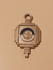 Vintage High School Honor Key Charm Pendant Blue Enamel Genni Lamp Of Knowledge