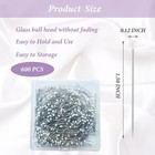 600 Pcs Sewing Pins  Straight Pin With 1 5 Inch  White Pearlized Ball Head Qu   