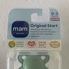 Mam Newborn Start Pacifiers Green Grey Unisex Silicone New