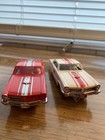 K b Scale Aurora Pair 1965 Pontiac Gto Slot Cars  2  1 Red 1 White Rtr