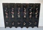 Large Six-panel Chinese Hardstone   Lacquer Folding Screen Chinese  Early 20 C