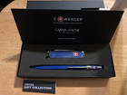 Caran D ache wenger Swiss Made Pen   Knife Set  blue Pen   Knife  Black Ink  