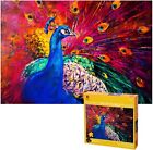 1000 Piece Jigsaw Puzzle Beautiful Multicolored Peacock Peafowl Challenging Game