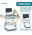Deluxe Doctor Kit For Kids - 26 Piece Pretend Medical Station Toy Set With Pl   