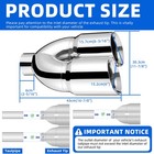 4  To Dual 6  Diesel Exhaust Tip For Ford F250 F350 F450 F550 Super Duty 6 7l