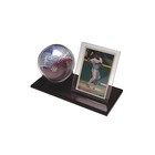 Acrylic Ball   Baseball Card Display Case With Black Base