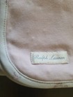 Ralph Lauren Baby Girl Pink White Cotton Teddy Bear Blanket Security Lovey Flaws