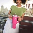 Stanley Stainless Steel H2 0 Flowstate Quencher Tumbler - 40 Oz  Red
