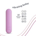  Vibrating Bullet Soft Touch Massager  Pink  10 Vibration Settings  Waterproof