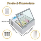 Commercial 3 Pans Ice Cream Showcase Gelato Dipping Cabinet Freezer Auto Defrost