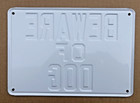 Embossed Metal Beware Of Dog Sign 7 x10  Aluminum