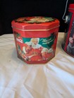 Vintage Coca-cola Holiday Christmas Santa Metal Tin Pal Lot 2pc 