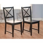 Set Of 2 Virgina Cross Back Chair Black - Buylateral