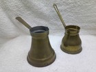 Two Old Brass Turkish Coffee Pots