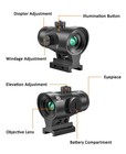 1x20 Prism Rifle Scope Red Circle Dot Scope W  R-illuminated Reticle   Pic Mount