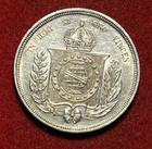 Brazil 500 Reis 1865 Silver Coin Km 464 T9049