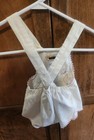 Antique 8 Pc Lot Cotton Flannel Lace Baby Doll Dresses Romper Hat 