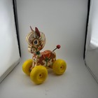 Vintage 1965 Fisher Price Prancy Pony Pull Toy Wheels Kitsch Toddler Baby Kids